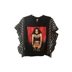 One of a kind Upcycled Aaliyah t shirt 24X22